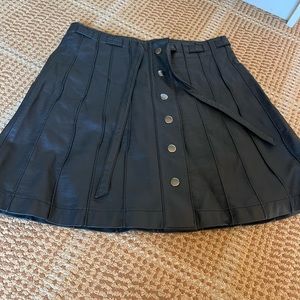 Free People black leather like skirt